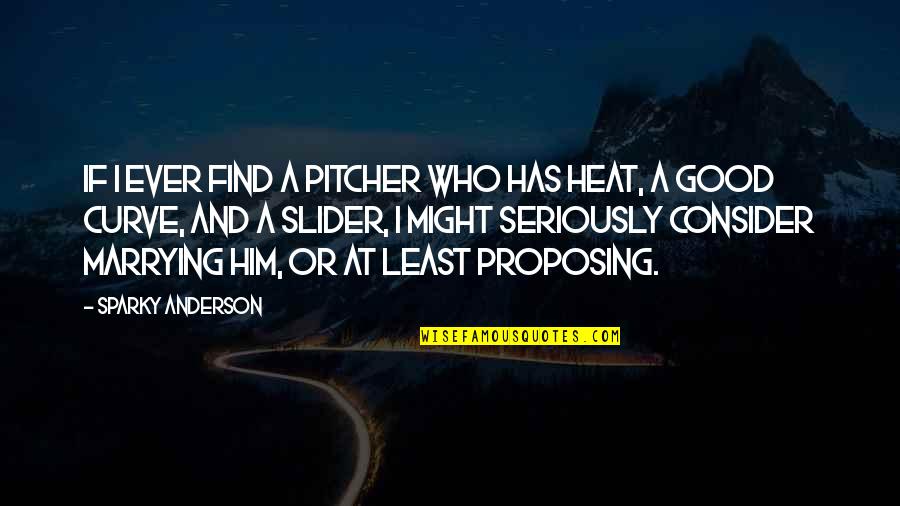 Good Pitcher Quotes By Sparky Anderson: If I ever find a pitcher who has