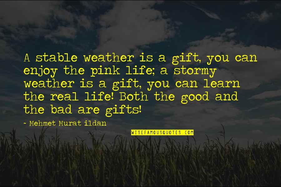 Good Real Life Quotes By Mehmet Murat Ildan: A stable weather is a gift, you can