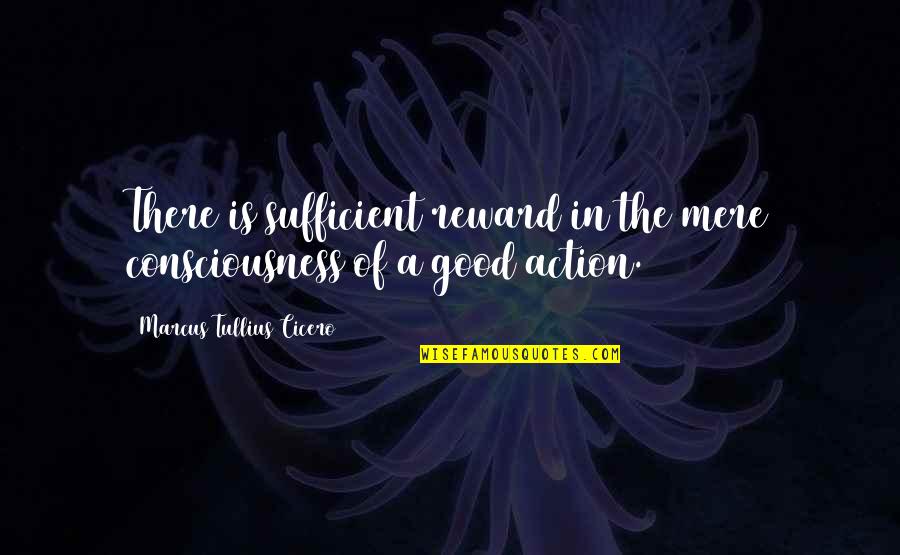 Good Rewards Quotes By Marcus Tullius Cicero: There is sufficient reward in the mere consciousness