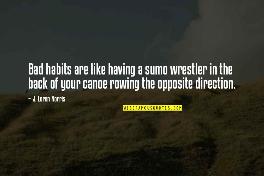 Good Selling Quotes By J. Loren Norris: Bad habits are like having a sumo wrestler