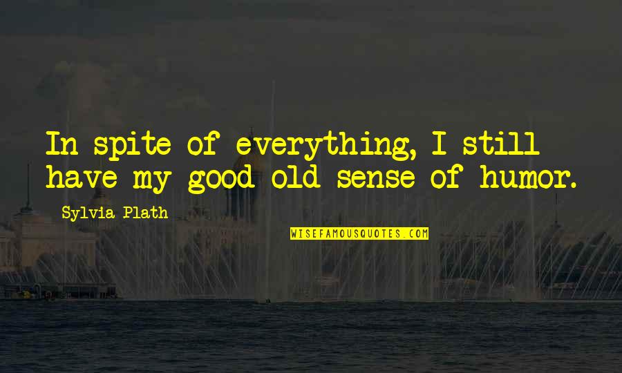 Good Sense Of Humor Quotes By Sylvia Plath: In spite of everything, I still have my