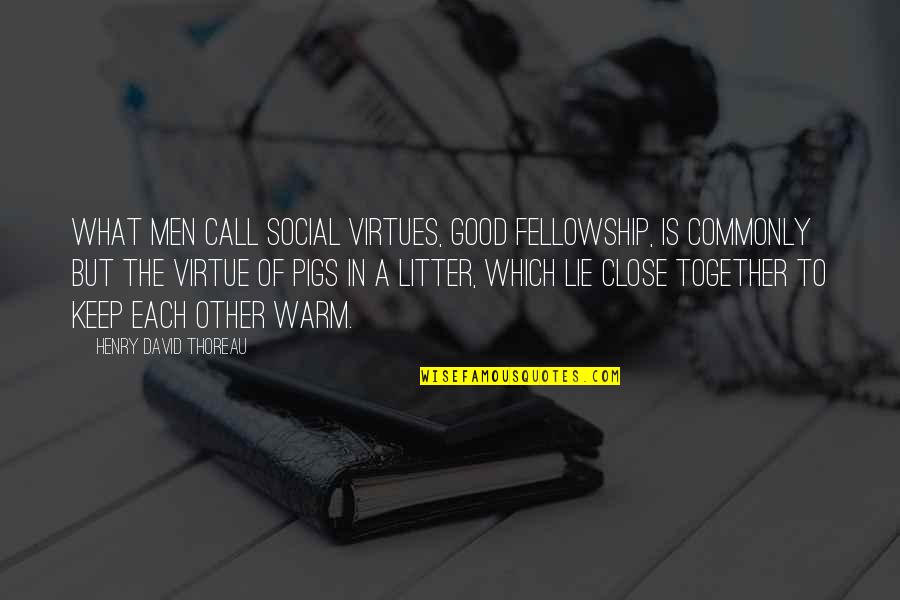 Good Social Quotes By Henry David Thoreau: What men call social virtues, good fellowship, is