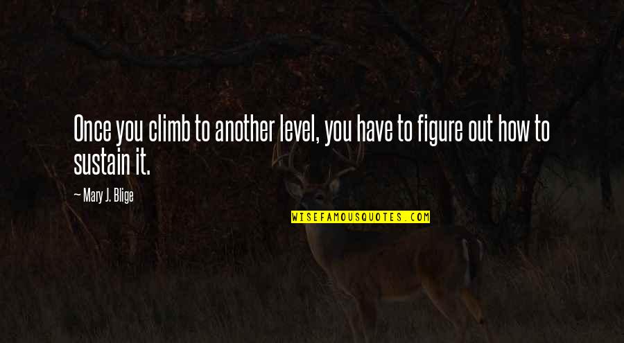 Good Sr Quotes By Mary J. Blige: Once you climb to another level, you have