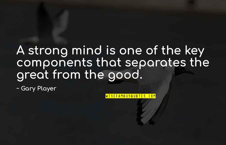 Good Strong Quotes By Gary Player: A strong mind is one of the key