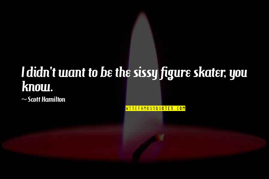 Good Student Council Quotes By Scott Hamilton: I didn't want to be the sissy figure