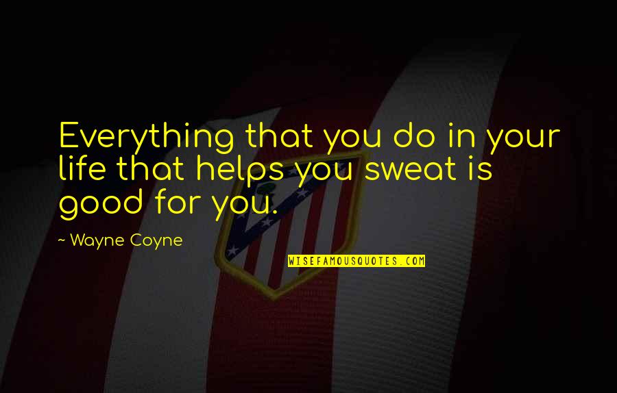 Good Sweat Quotes By Wayne Coyne: Everything that you do in your life that