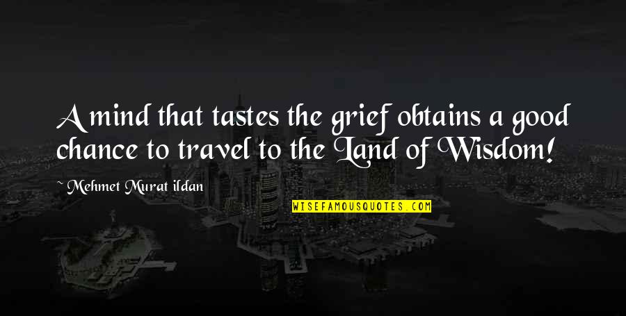 Good Taste Travel Quotes By Mehmet Murat Ildan: A mind that tastes the grief obtains a