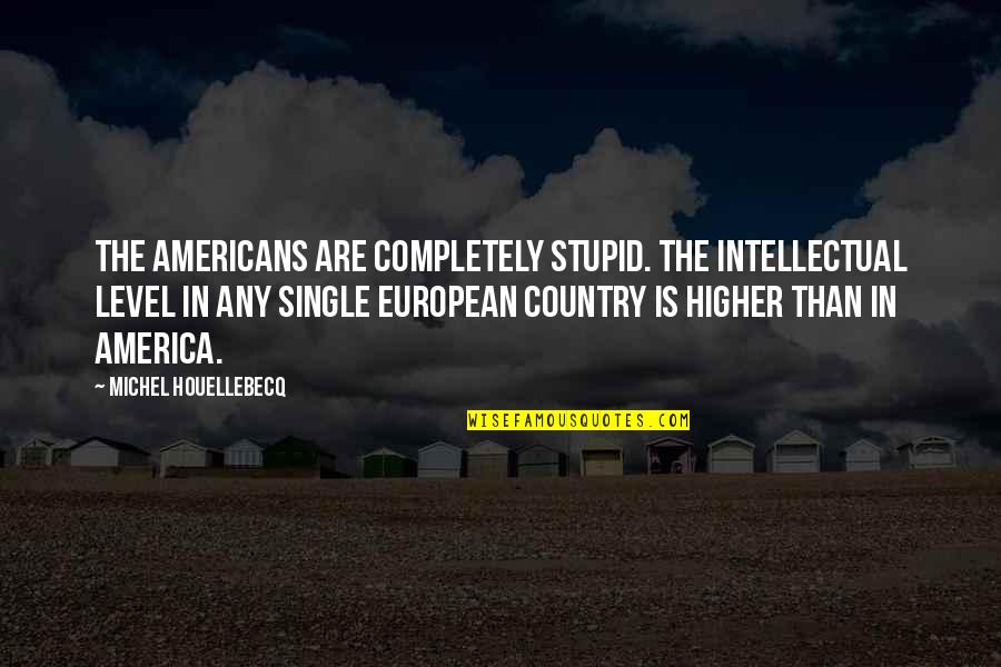 Good Taste Travel Quotes By Michel Houellebecq: The Americans are completely stupid. The intellectual level