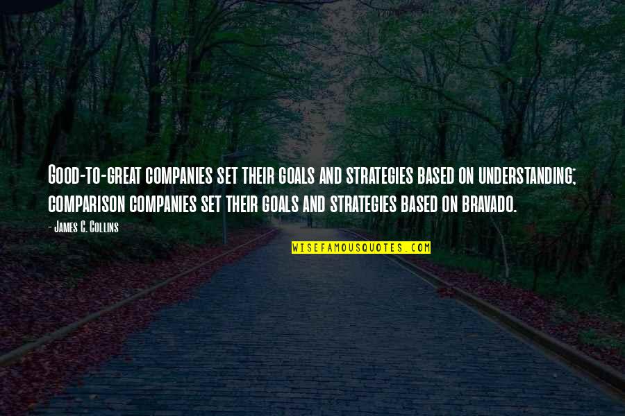 Good To Great Quotes By James C. Collins: Good-to-great companies set their goals and strategies based
