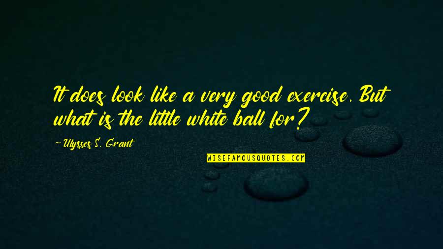 Good Ulysses Quotes By Ulysses S. Grant: It does look like a very good exercise.