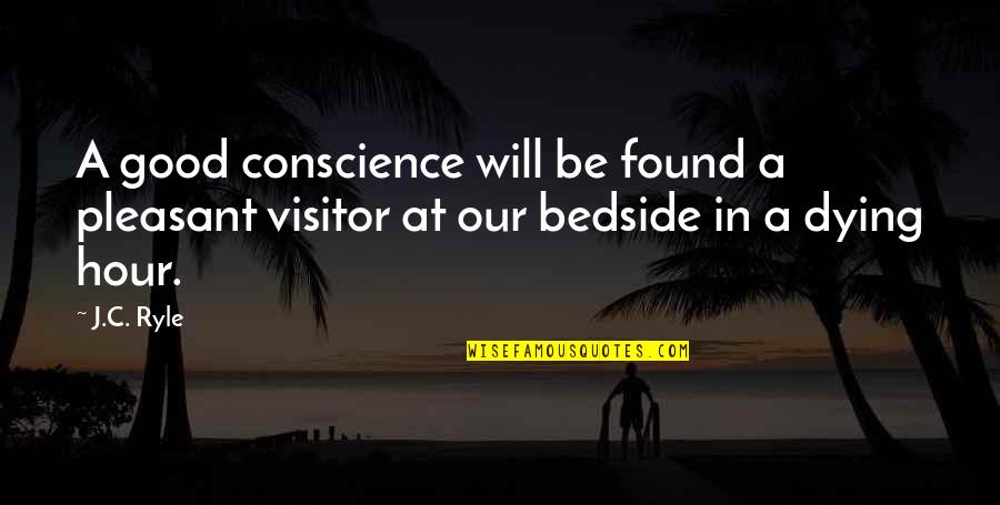 Good Visitors Quotes By J.C. Ryle: A good conscience will be found a pleasant