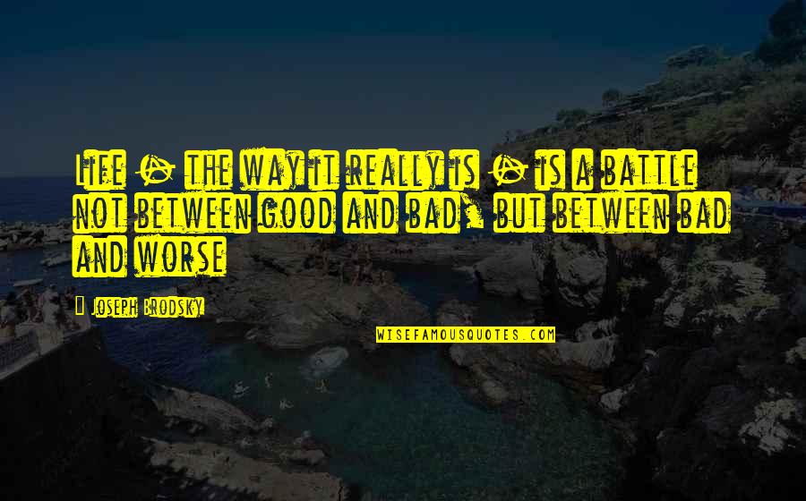 Good Way Life Quotes By Joseph Brodsky: Life - the way it really is -