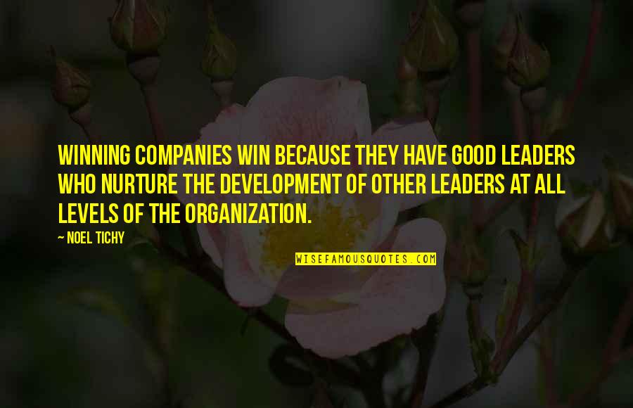 Good Winning Quotes By Noel Tichy: Winning companies win because they have good leaders