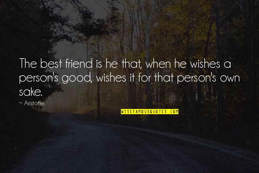 Good Wishes Quotes By Aristotle.: The best friend is he that, when he