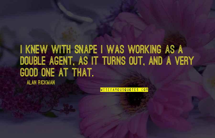 Good Working Quotes By Alan Rickman: I knew with Snape I was working as