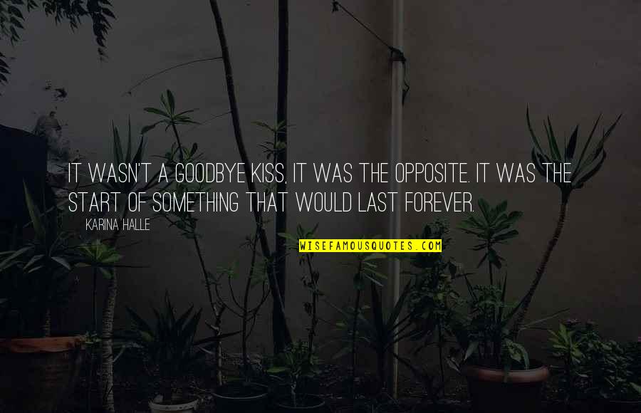 Goodbye Forever Quotes By Karina Halle: It wasn't a goodbye kiss, it was the