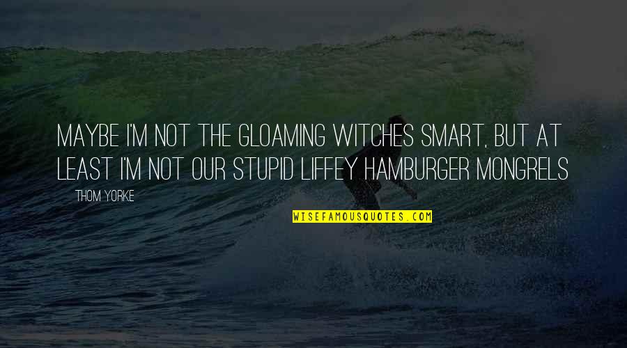 Goodbye Music Quotes By Thom Yorke: Maybe I'm not the gloaming witches smart, but Goodbye Music Quotes By Thom Yorke: Maybe I'm not the gloaming witches smart, but