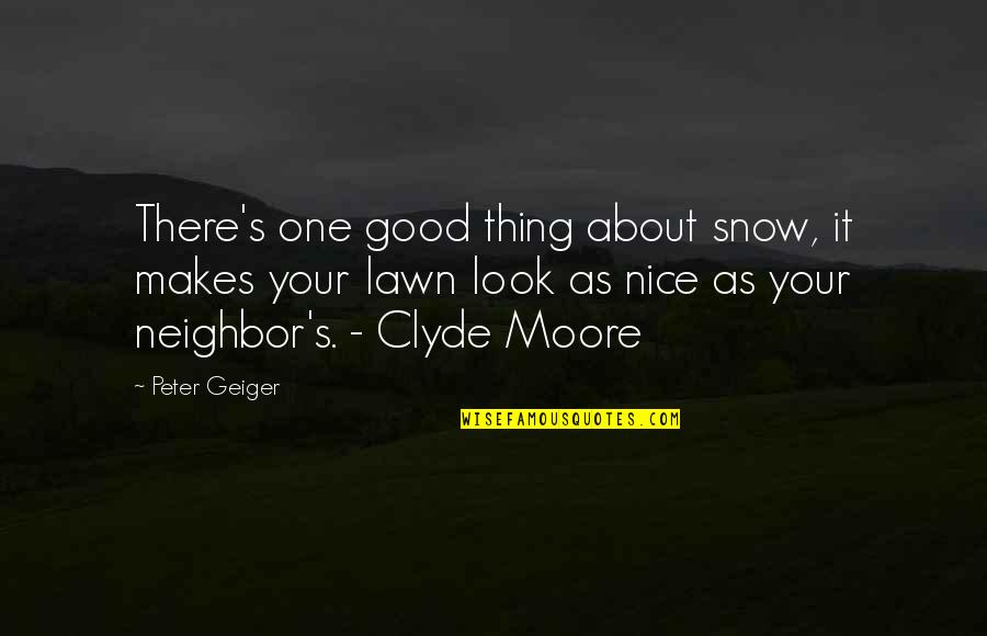 Goodbye That Never Said Quotes By Peter Geiger: There's one good thing about snow, it makes