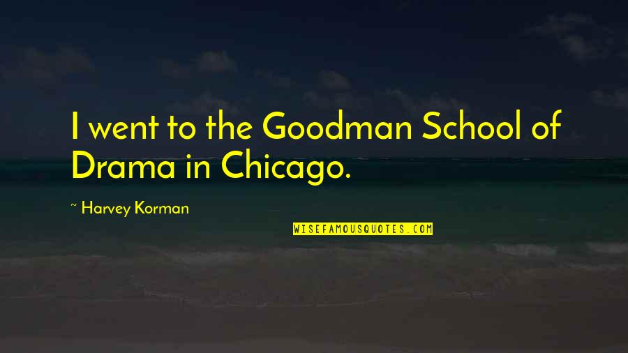 Goodman's Quotes By Harvey Korman: I went to the Goodman School of Drama