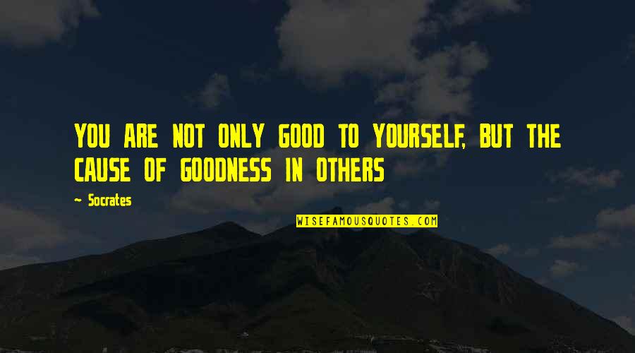 Goodness To Others Quotes By Socrates: YOU ARE NOT ONLY GOOD TO YOURSELF, BUT