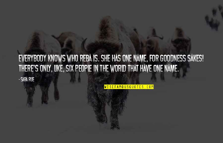 Goodness's Quotes By Sara Rue: Everybody knows who Reba is. She has one