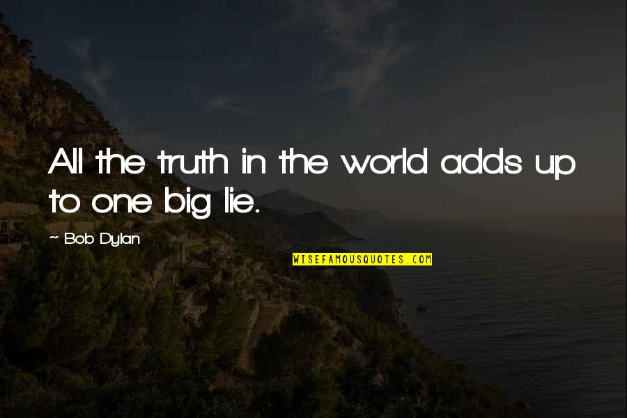 Goofiest Face Quotes By Bob Dylan: All the truth in the world adds up