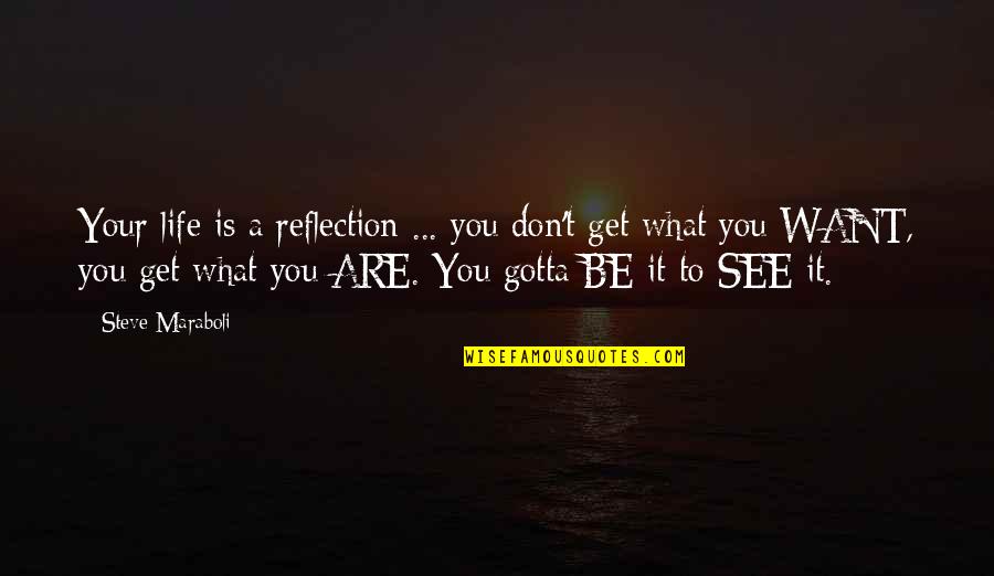 Gooooood Quotes By Steve Maraboli: Your life is a reflection ... you don't