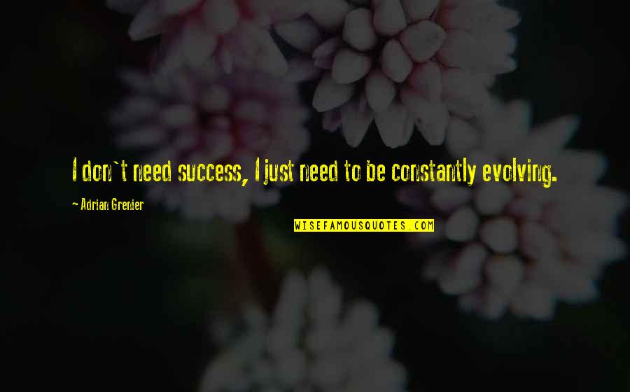 Goose Gossage Quotes By Adrian Grenier: I don't need success, I just need to