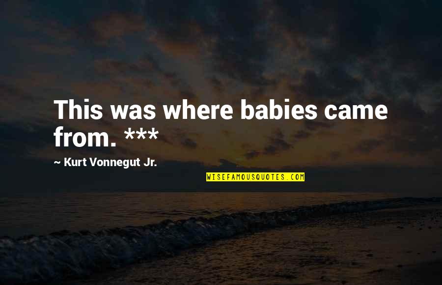 Goosebumps Ghost Beach Quotes By Kurt Vonnegut Jr.: This was where babies came from. ***