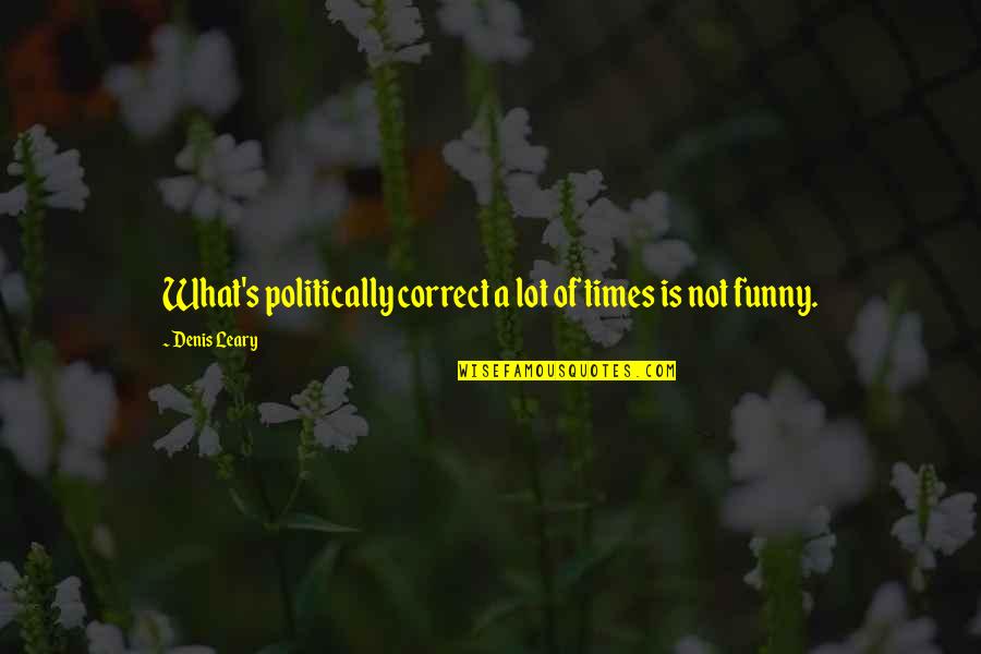 Gooses Or Geese Quotes By Denis Leary: What's politically correct a lot of times is