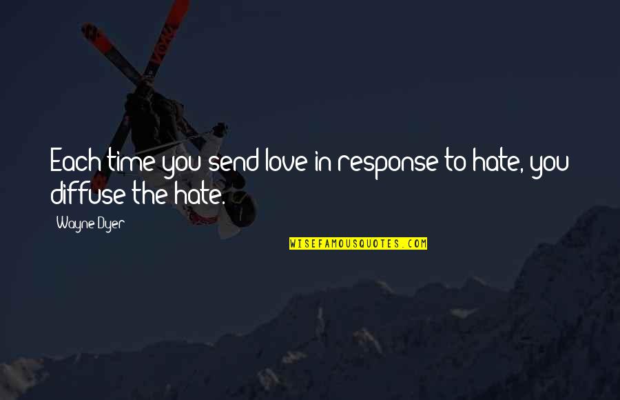 Goossen Straw Blower Quotes By Wayne Dyer: Each time you send love in response to