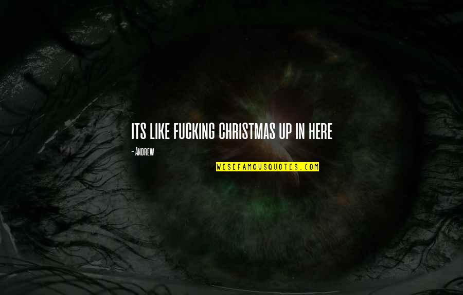 Gordana Biernat Quotes By Andrew: its like fucking christmas up in here