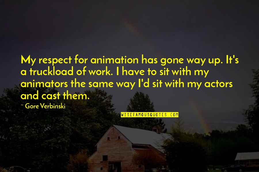 Gore's Quotes By Gore Verbinski: My respect for animation has gone way up.