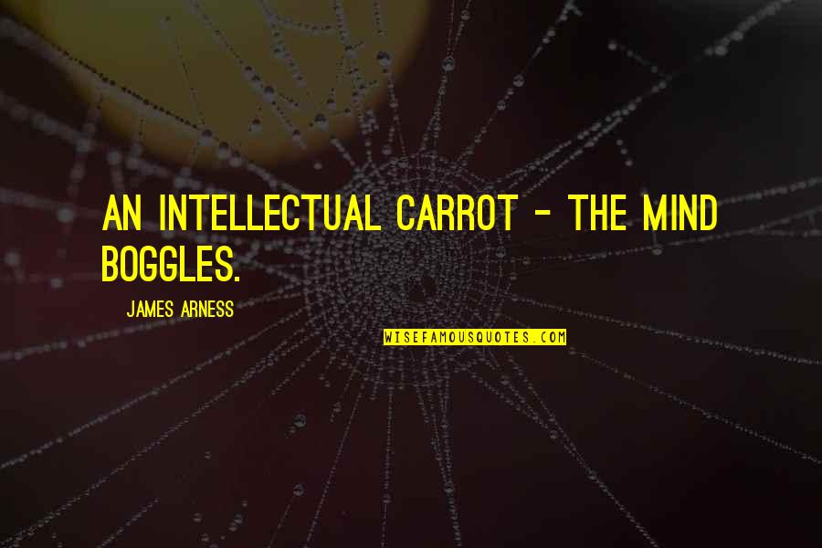 Gorgeous Friends Quotes By James Arness: An intellectual carrot - the mind boggles.
