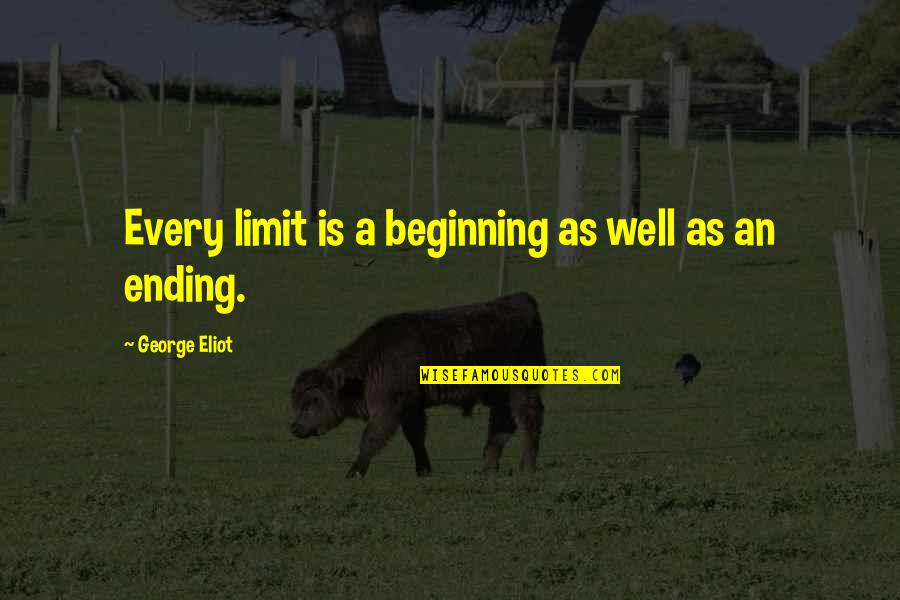 Gorgeous Saree Quotes By George Eliot: Every limit is a beginning as well as