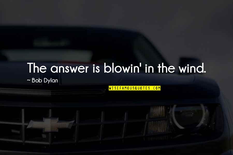 Gorgeous Smile Quotes By Bob Dylan: The answer is blowin' in the wind.