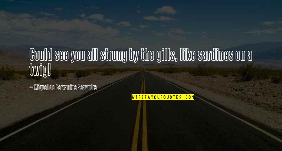 Gornet Quotes By Miguel De Cervantes Saavedra: Could see you all strung by the gills, Gornet Quotes By Miguel De Cervantes Saavedra: Could see you all strung by the gills,