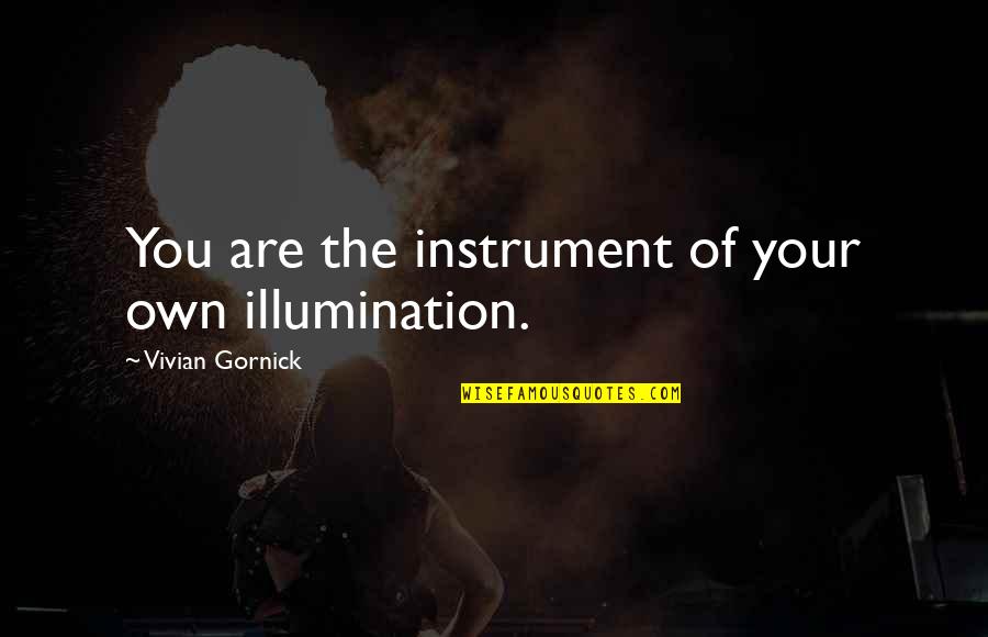 Gornick And Gornick Quotes By Vivian Gornick: You are the instrument of your own illumination.