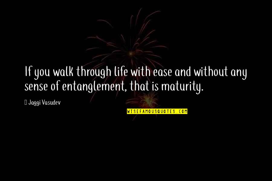 Goroku Tempcheck Quotes By Jaggi Vasudev: If you walk through life with ease and