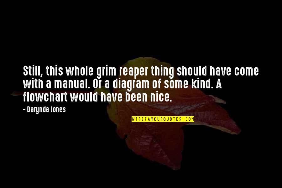 Goshinki Quotes By Darynda Jones: Still, this whole grim reaper thing should have Goshinki Quotes By Darynda Jones: Still, this whole grim reaper thing should have