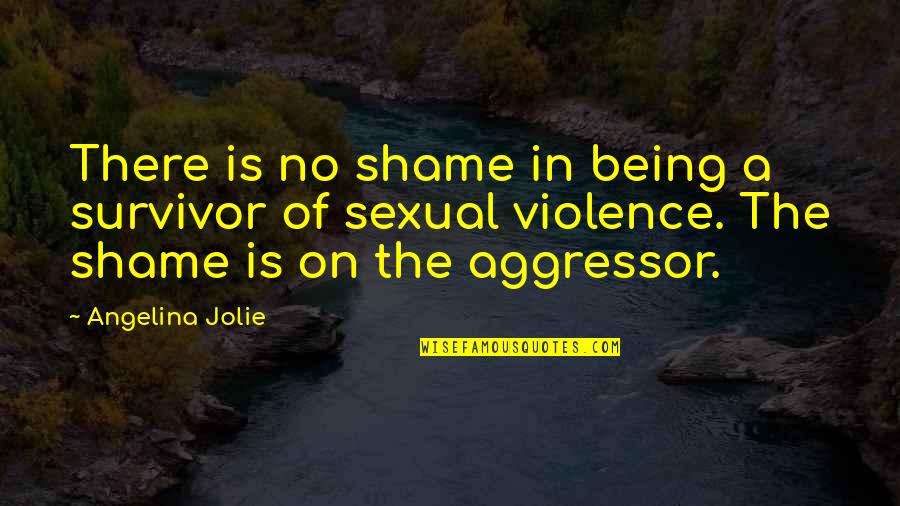 Gospel Who Do You Say Quotes By Angelina Jolie: There is no shame in being a survivor