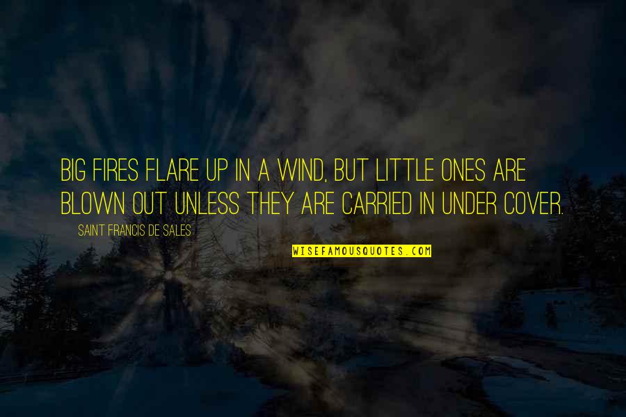 Gossamer Quotes By Saint Francis De Sales: Big fires flare up in a wind, but