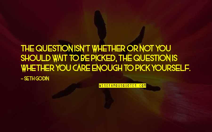 Gossman Builders Quotes By Seth Godin: The question isn't whether or not you should