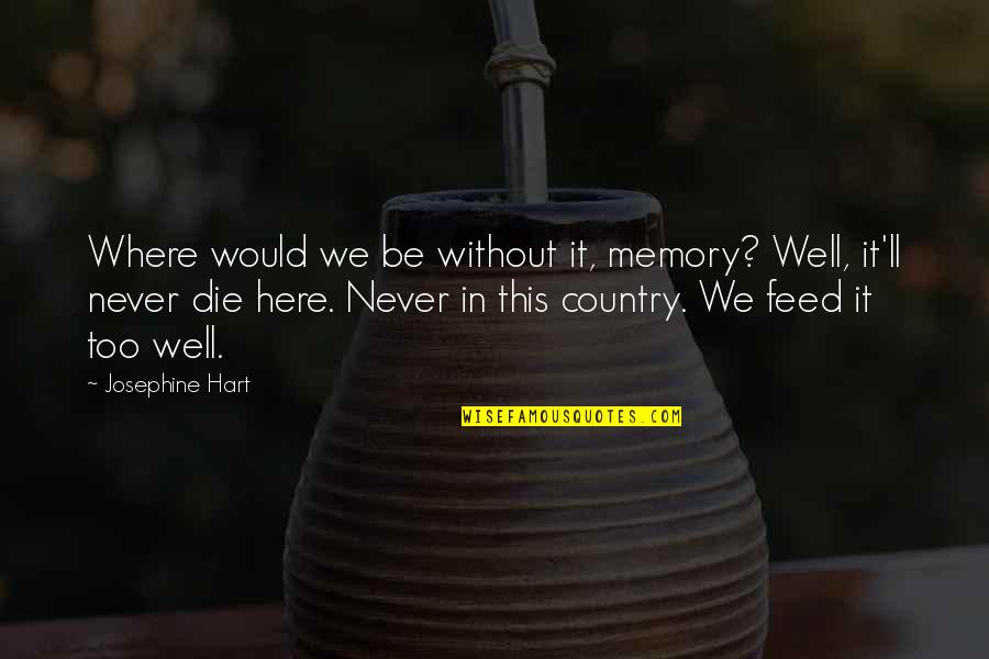 Gostiny Dvor Quotes By Josephine Hart: Where would we be without it, memory? Well, Gostiny Dvor Quotes By Josephine Hart: Where would we be without it, memory? Well,