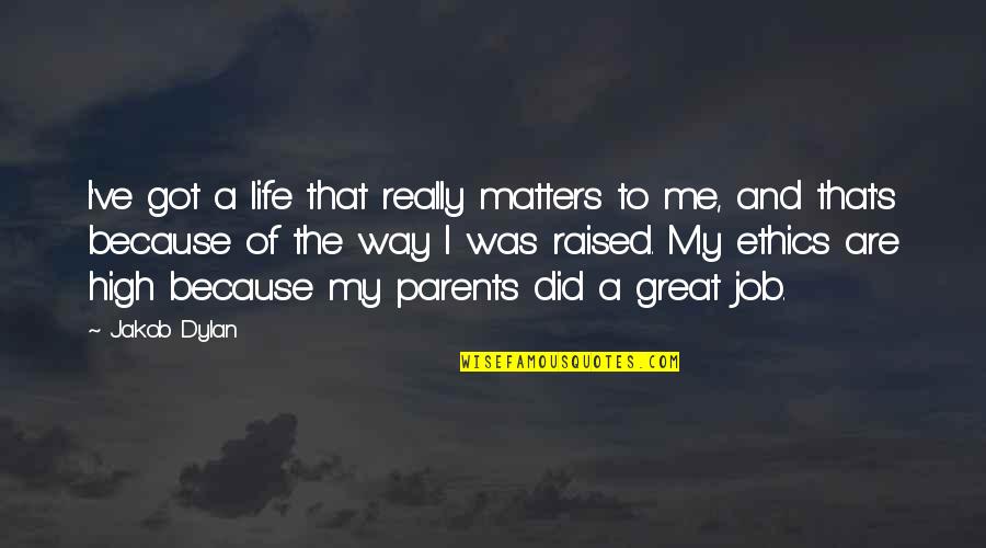 Got A Job Quotes By Jakob Dylan: I've got a life that really matters to