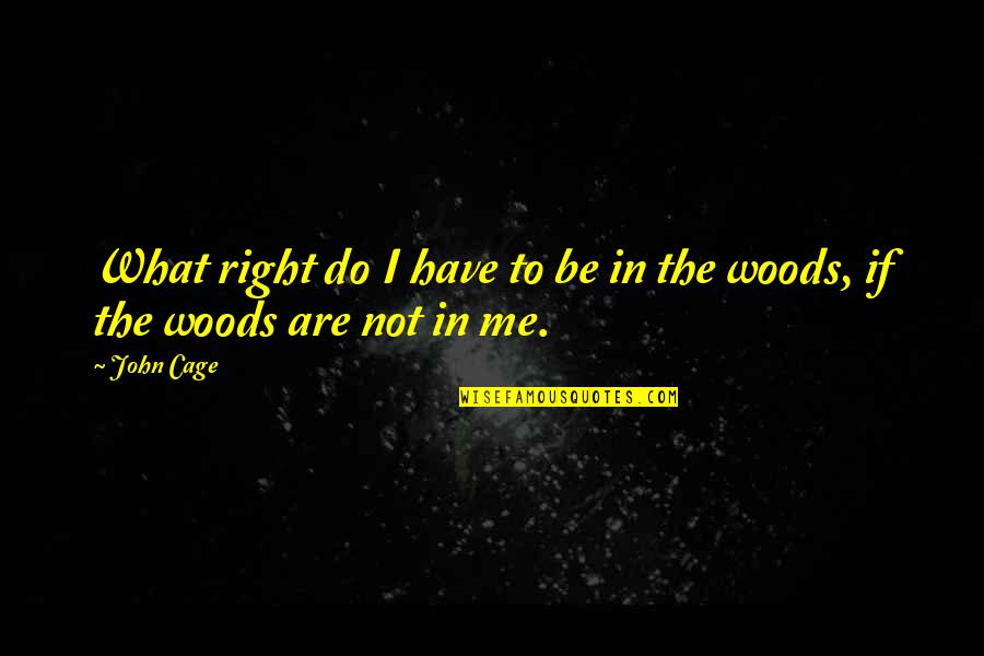 Got Me Hooked Quotes By John Cage: What right do I have to be in