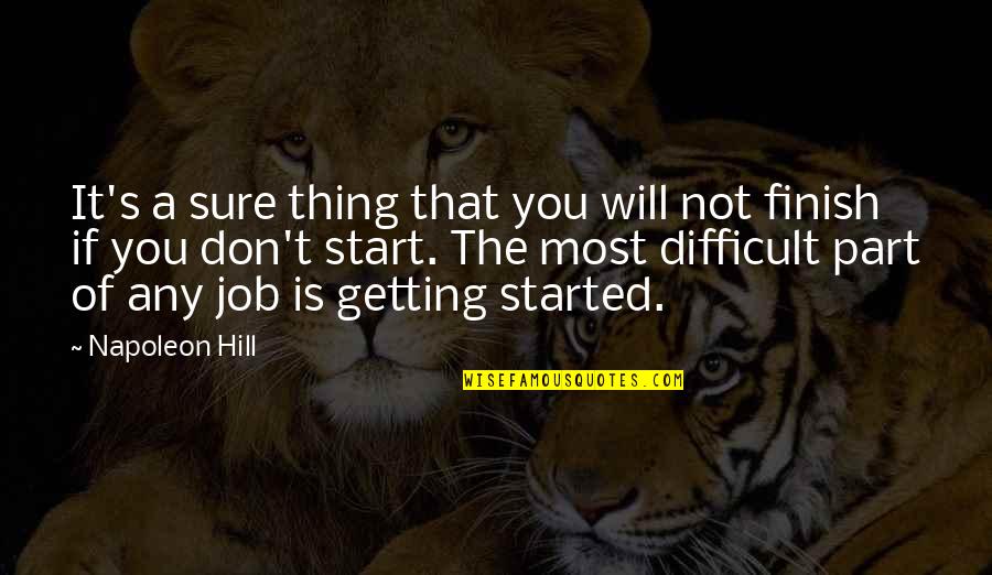 Got Wall Quotes By Napoleon Hill: It's a sure thing that you will not