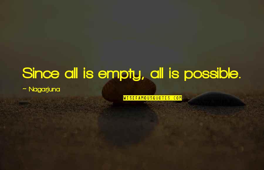 Gothic Elements Quotes By Nagarjuna: Since all is empty, all is possible.