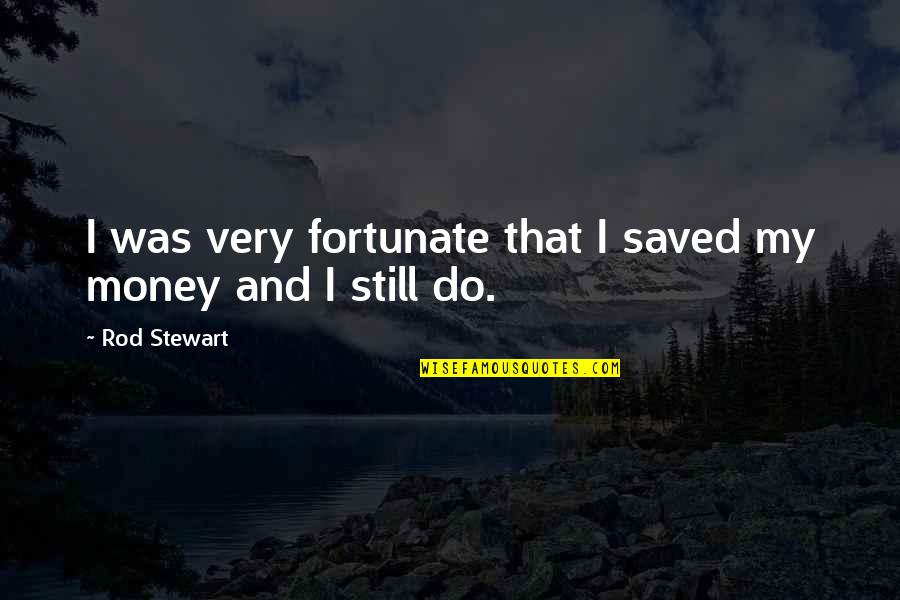 Gothic Thriller Quotes By Rod Stewart: I was very fortunate that I saved my