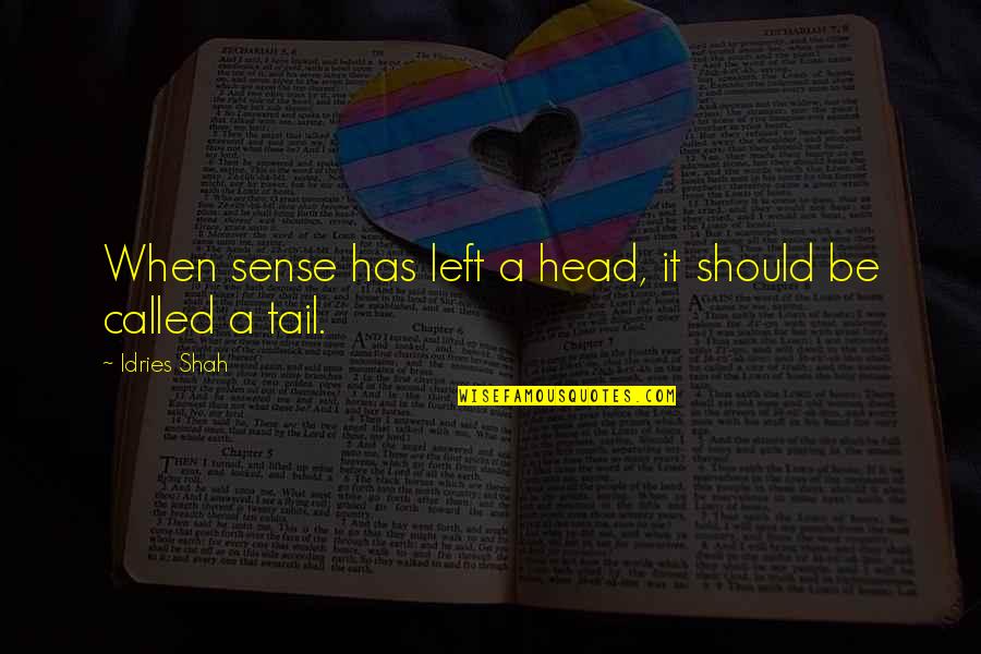 Gotorx Quotes By Idries Shah: When sense has left a head, it should Gotorx Quotes By Idries Shah: When sense has left a head, it should